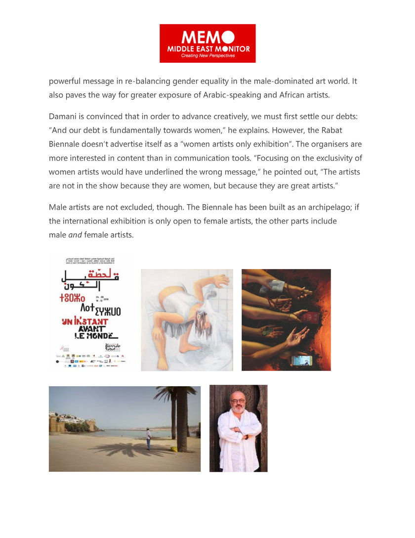 Abdelkader Damani-REVUE DE PRESSE-Biennale de Rabat-Memo