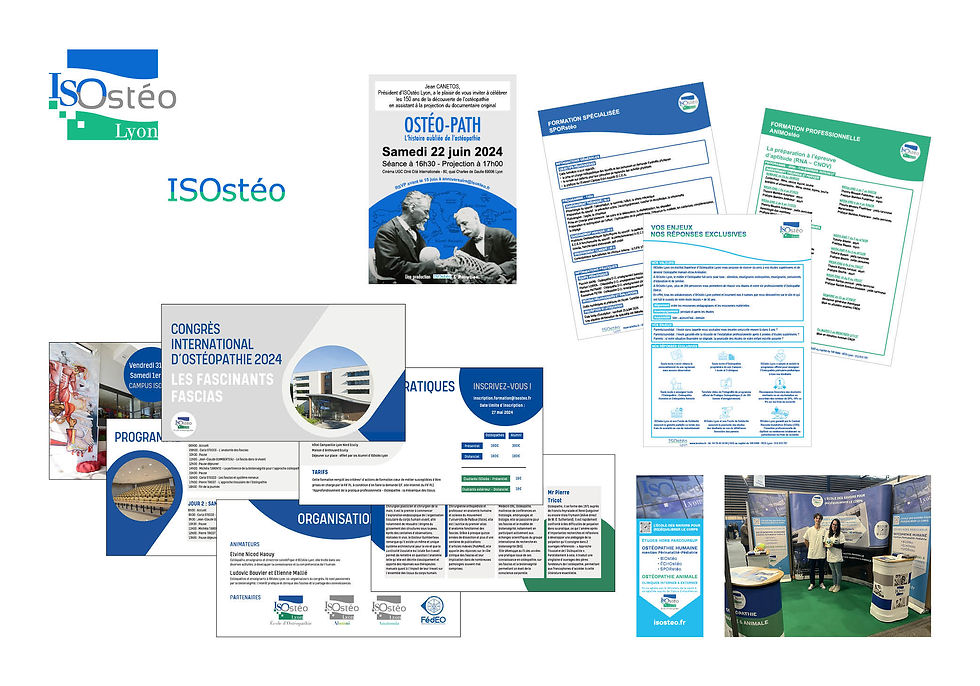 ikken studio - céline dutel - Graphisme, logo, site internet vitrine et marchand - Site ISOstéo - école d'ostéopathie