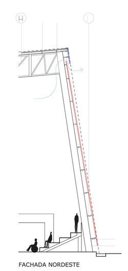 Desenho técnico fachada nordeste