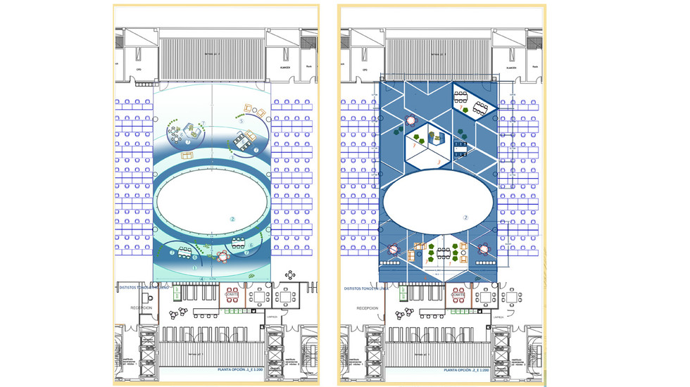 2 diseños de moqueta en oficinas ibm