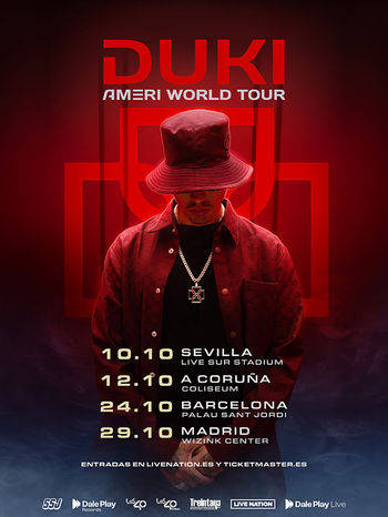 Duki anuncia su paso por España con Ameri World Tour