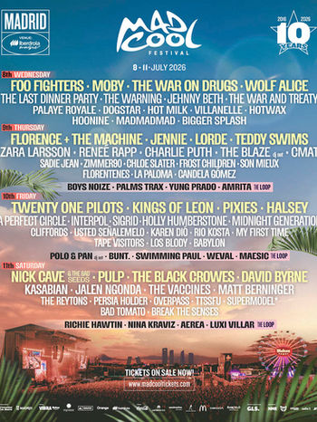 Seis nuevas bandas se suman al cartel de Mad Cool 2026
