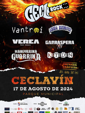 ¡Vuelve el festival Ceclarock un año más a la localidad de Ceclavín en Cáceres y no te lo puedes perder!