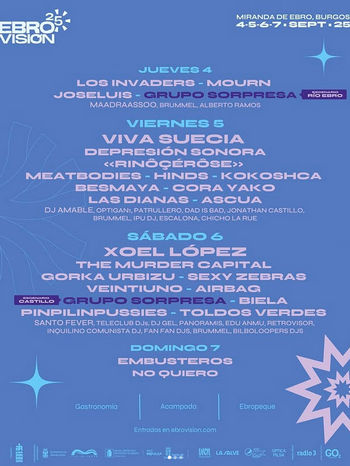 Ya tenemos el cartel definitivo para el Ebrovisión 2025. ¡No te lo puedes perder!