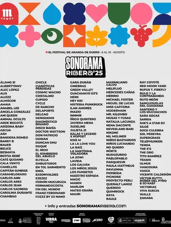 Sonorama Ribera 2025 se acerca y promete un cartel impresionante. ¿Quién está listo para la fiesta?