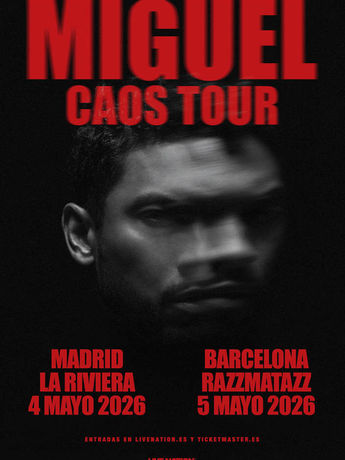 Miguel estará por España en el mes de mayo presentándonos su "CAOS Tour"