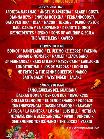 Extremúsika 2026: fecha, cartel por días y entradas