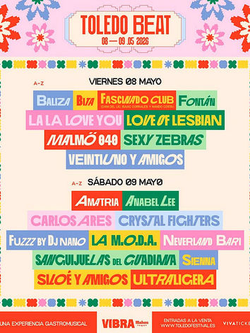 Toledo Beat Festival 2026: cartel por días, fecha y entradas