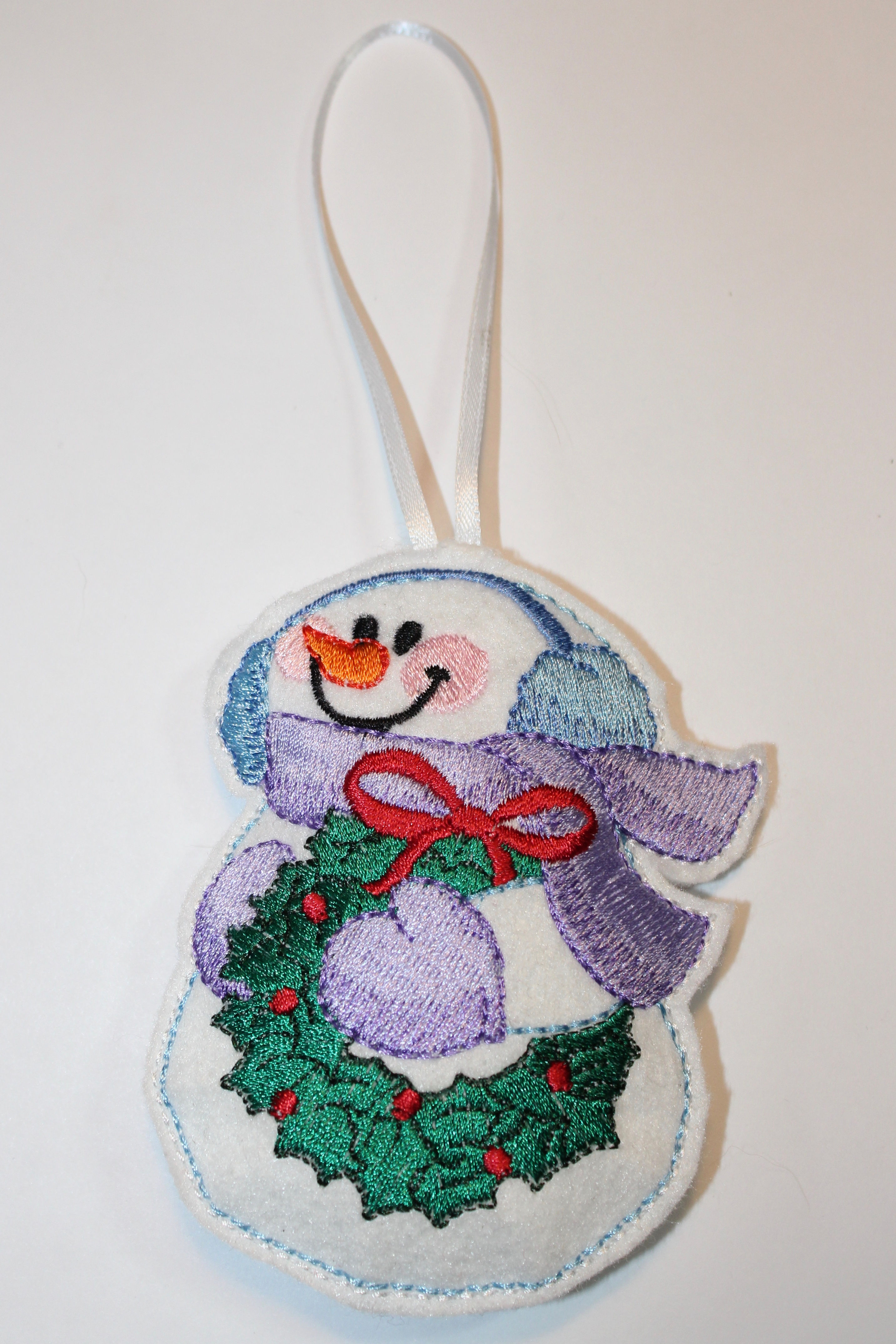 Snowman with wreath