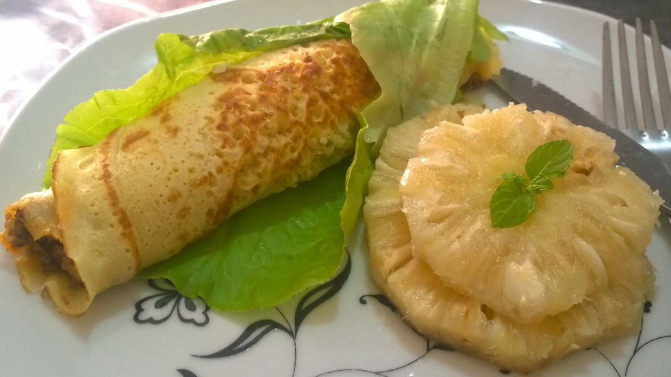 Panqueca de aveia em flocos