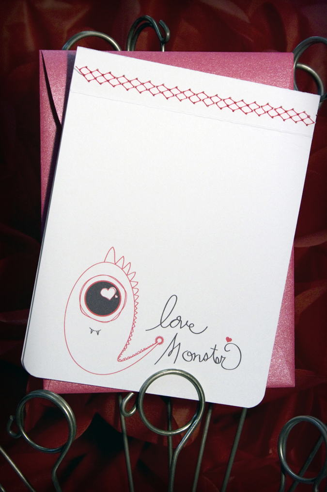 Stitched Love Monster Valentine