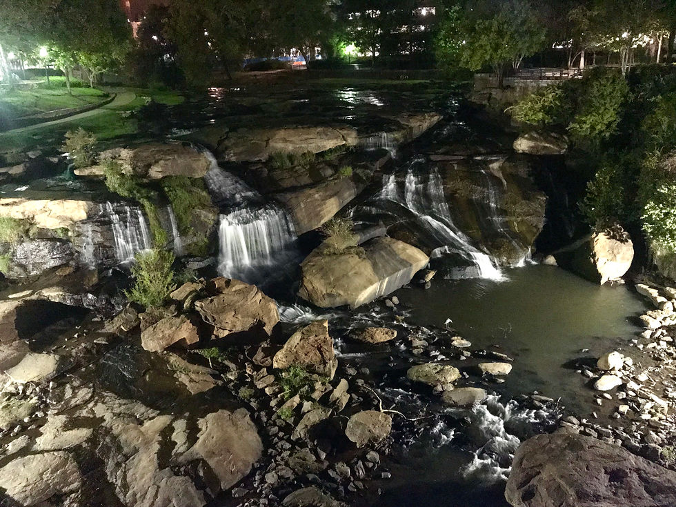 Falls Park is located in the center of downtown Greenville.
