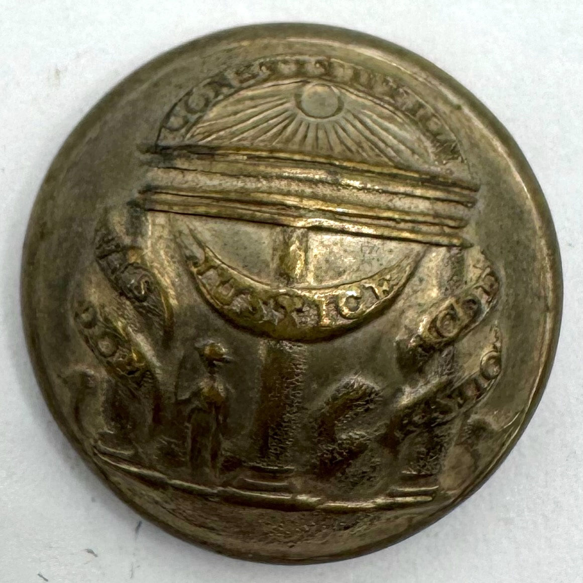 GA 4 | Silver Plated Georgia State Seal Coat Button