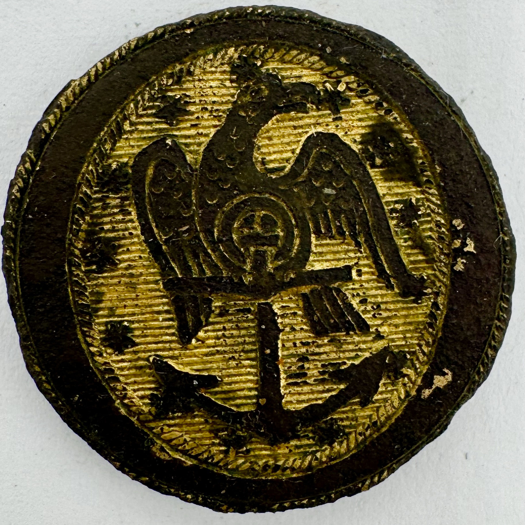 NA 86 | U.S. Navy 1pc Coat Button, Spies/For Sea Service