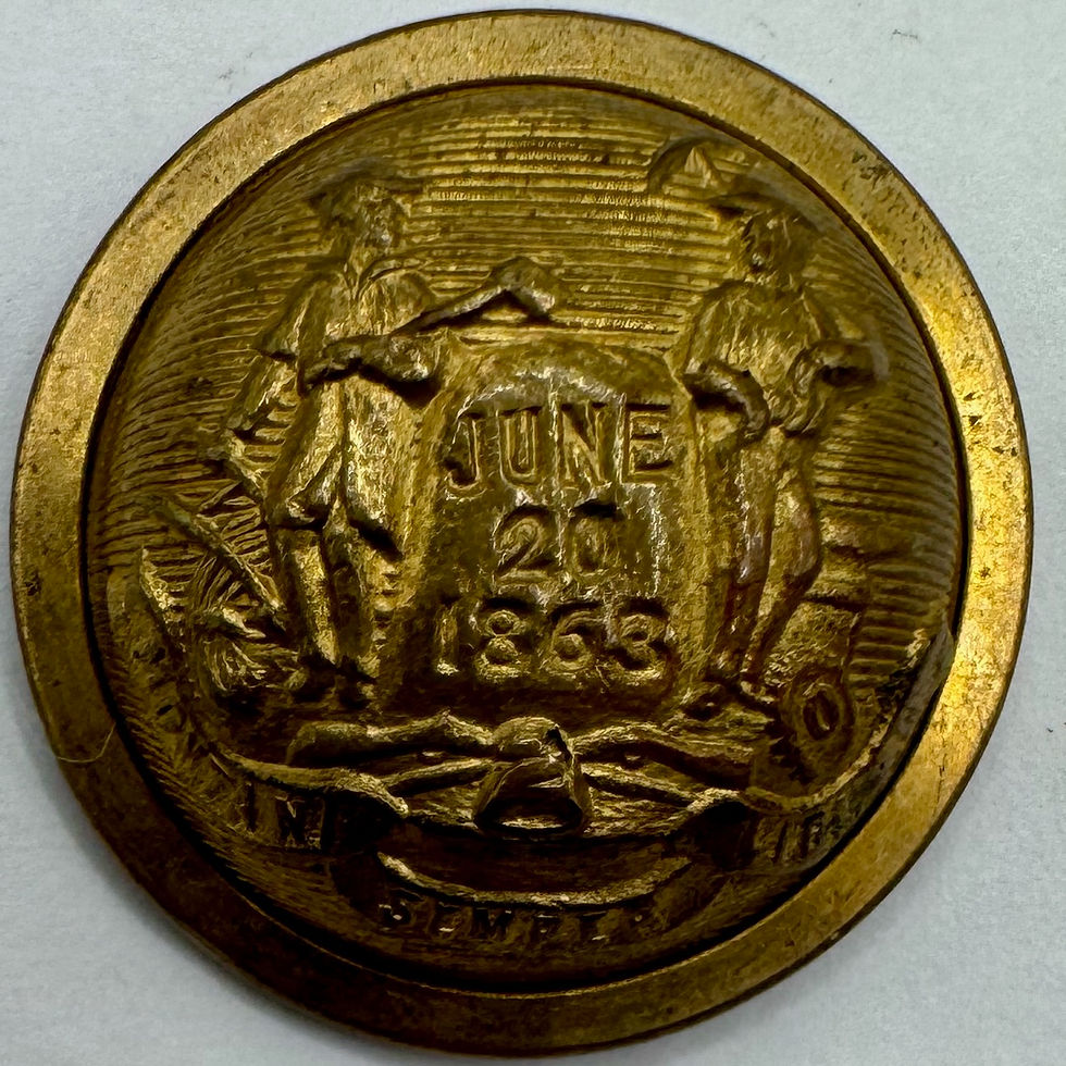 WV 1A2 | Post Civil War West Virginia Coat Button