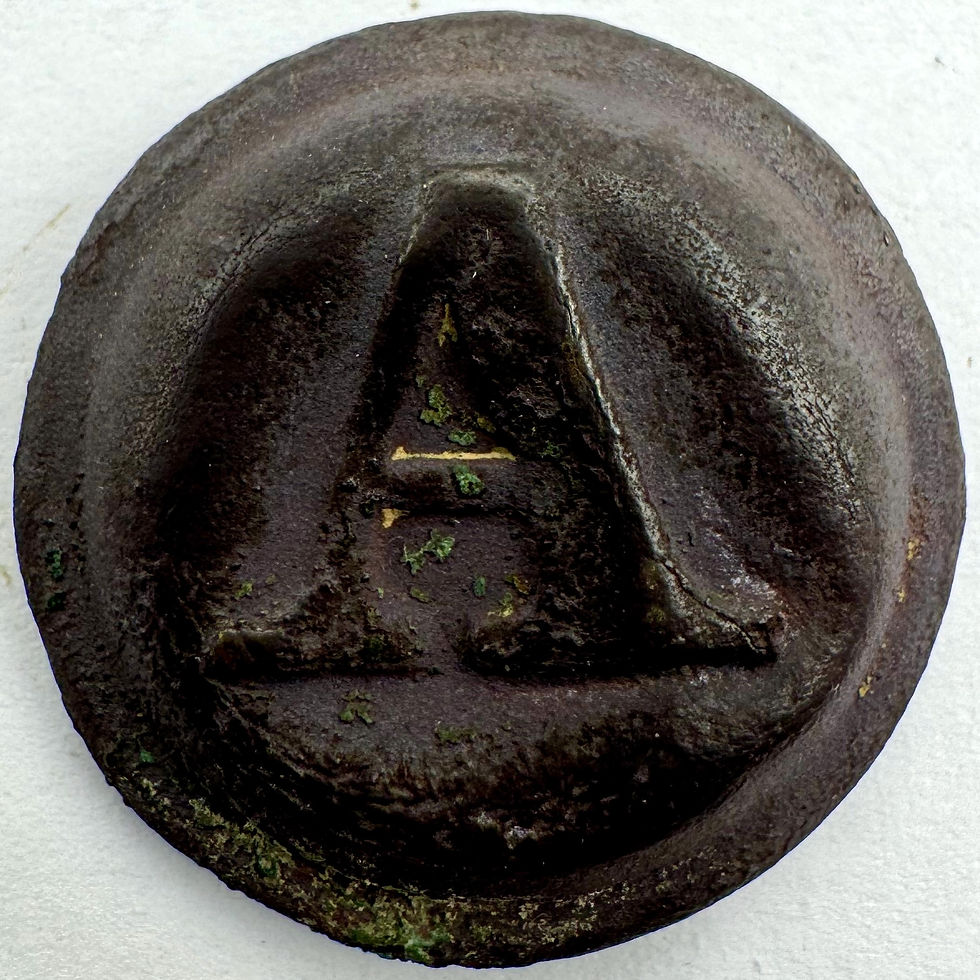 CS 116A | Confederate Local Artillery Coat Button, EM Lewis b/m