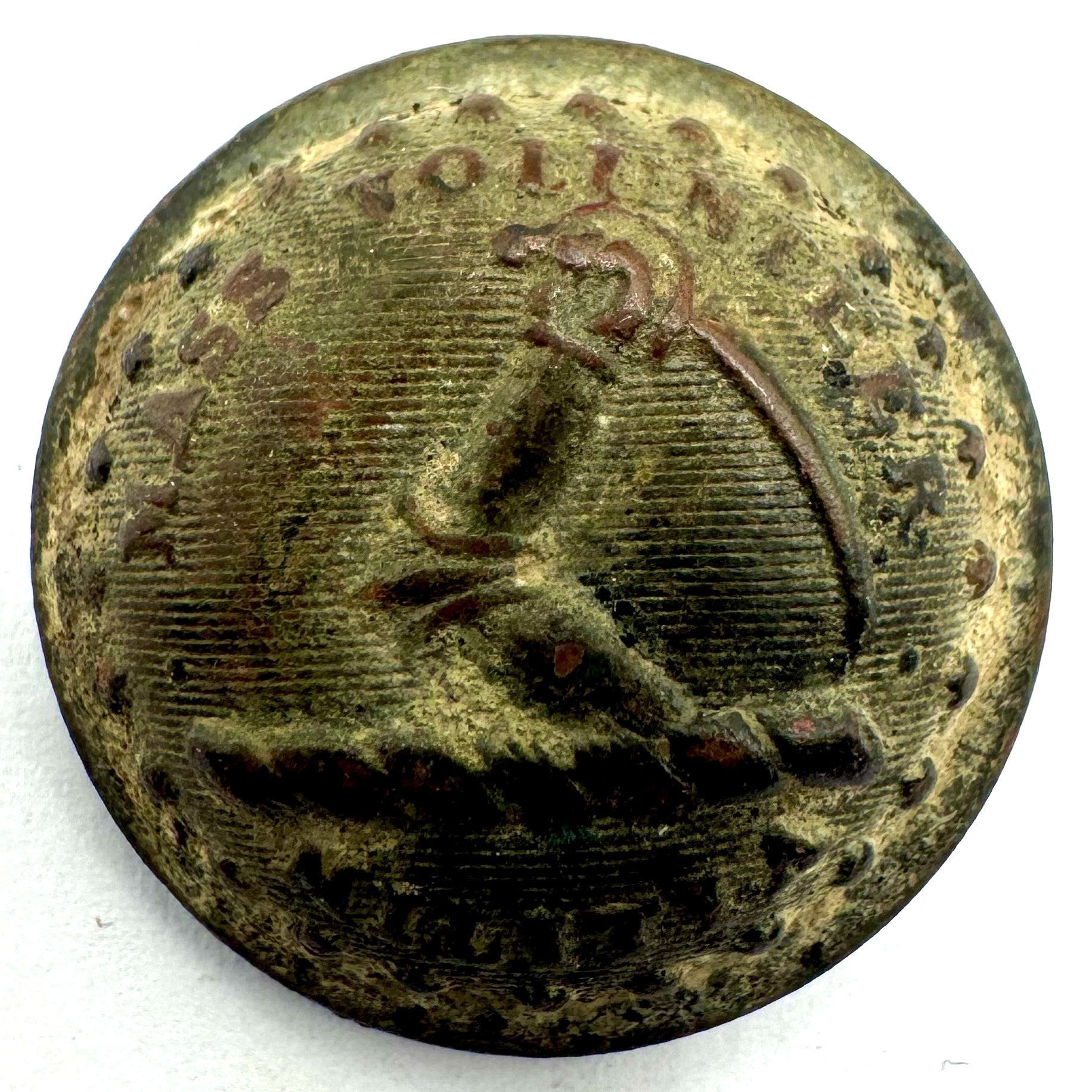 MS 36 | Massachusetts Volunteer Militia Staff Coat Button; S. & J.