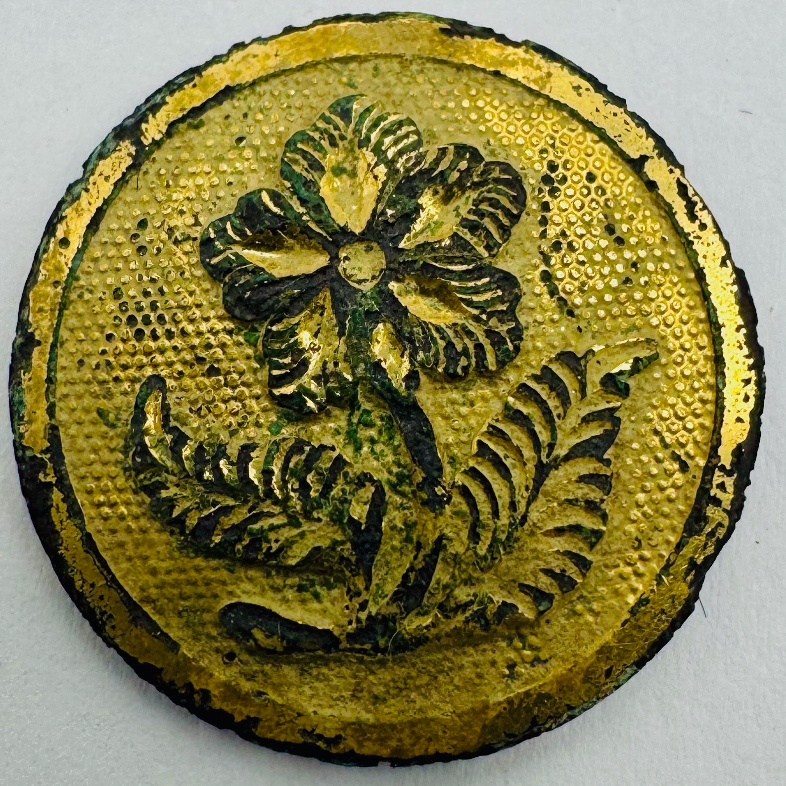 n/a | 1pc Dug, Early Decorative Flower Button