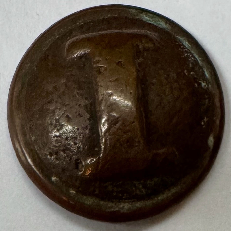 CS 184A | Confederate Cast Infantry Coat Button.  Nondug!