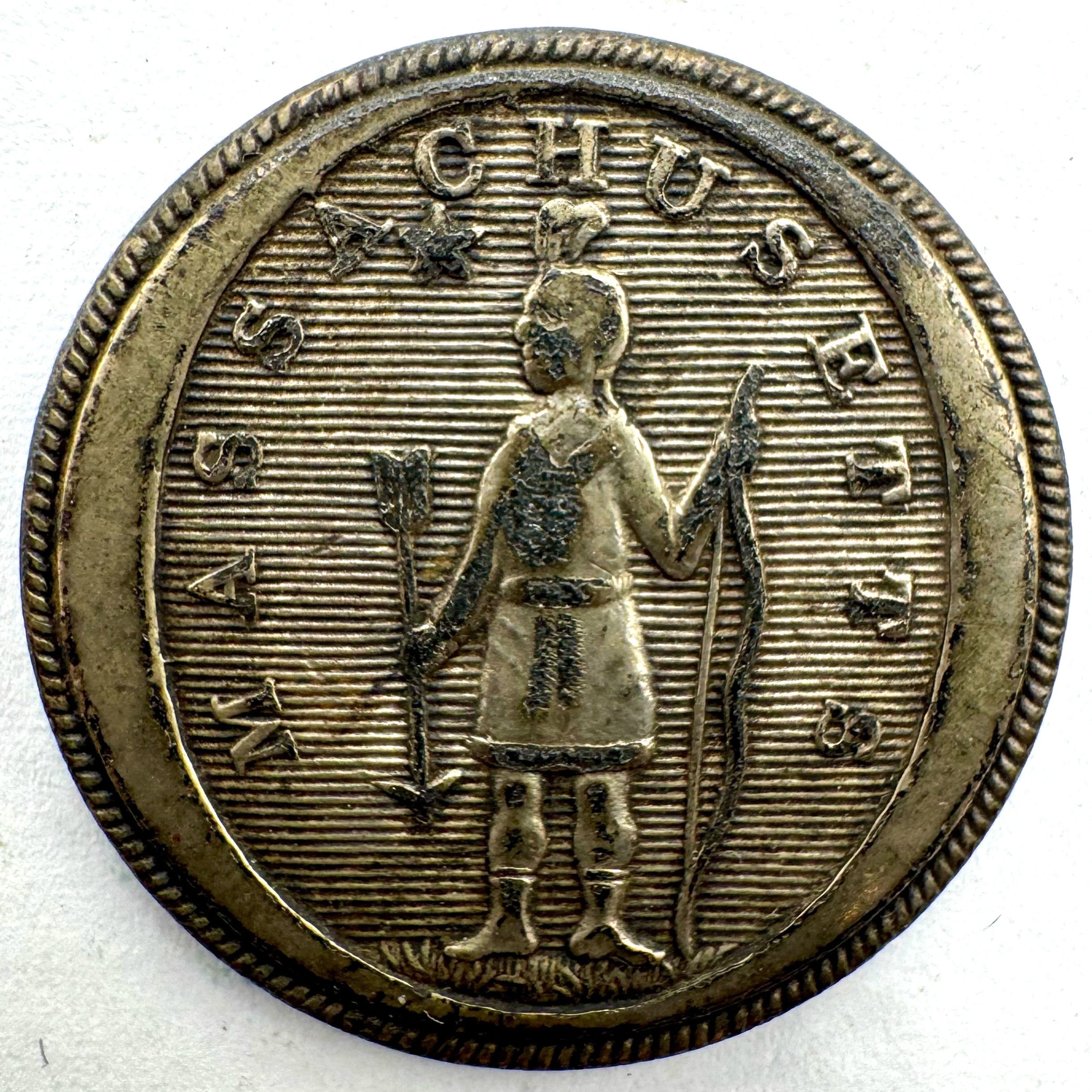 MS 19 | Massachusetts 1pc Coat Button; dug!