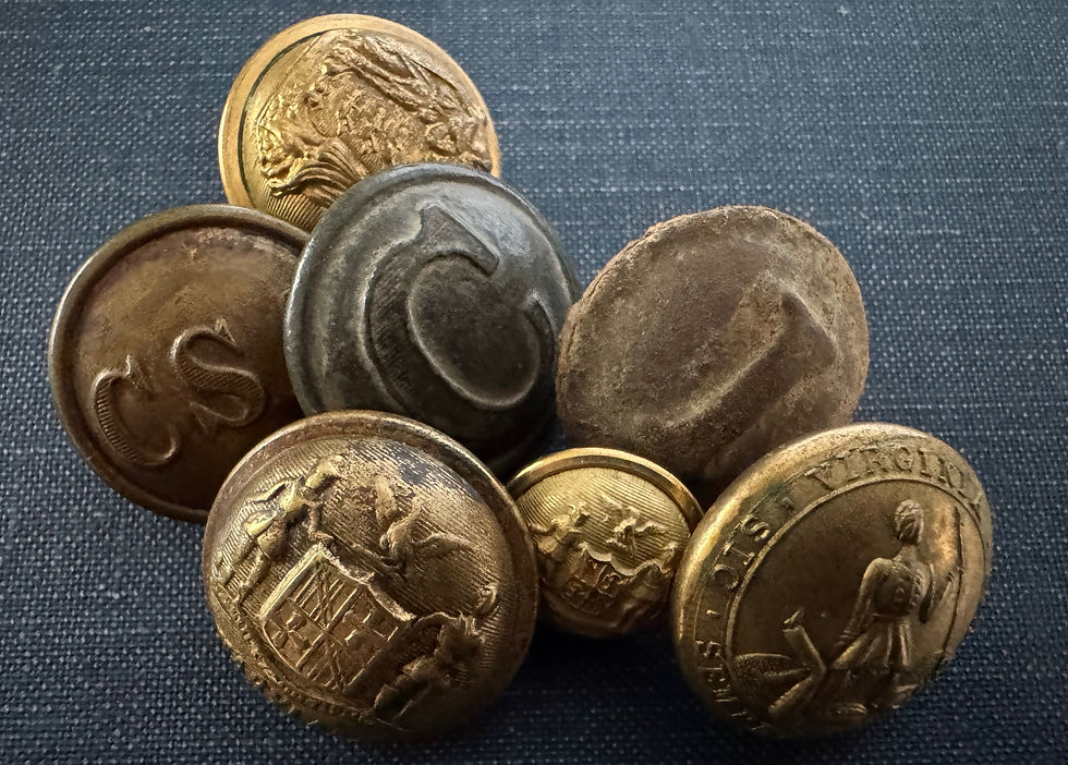 Group of Civil War era buttons