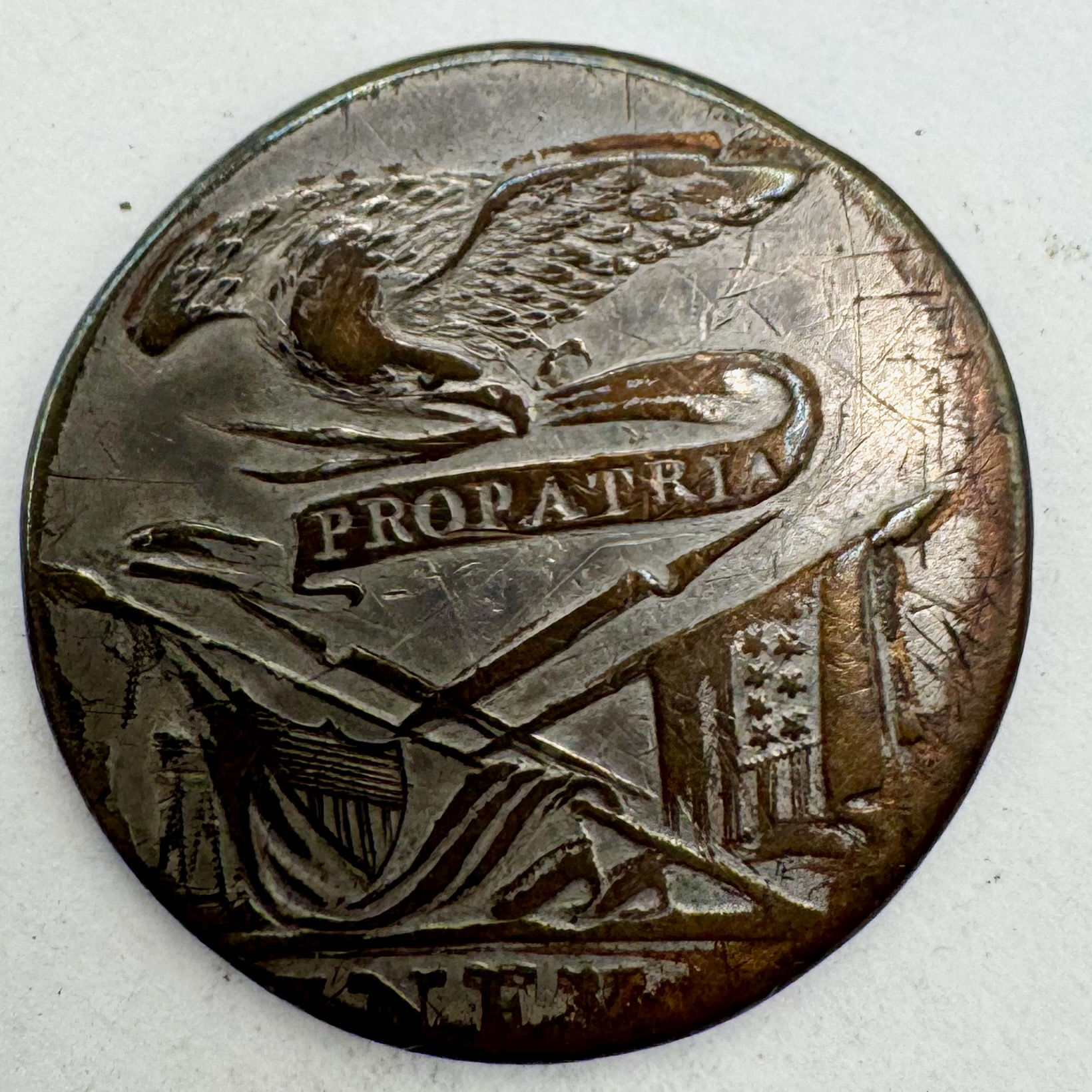 GI51Jl | "Pro Patria" War of 1812 Officer's Button