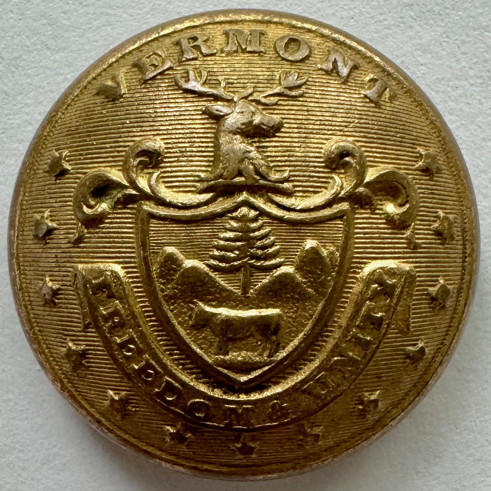 VT 9 | Post Civil War Vermont Button