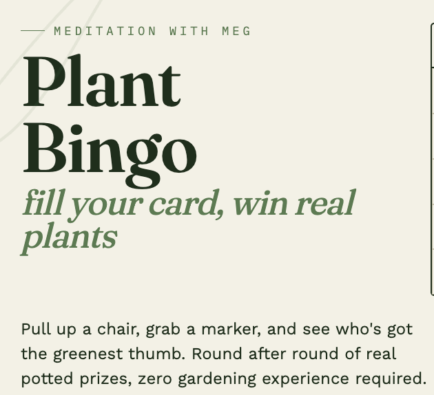 Fall Plant Bingo 🌿