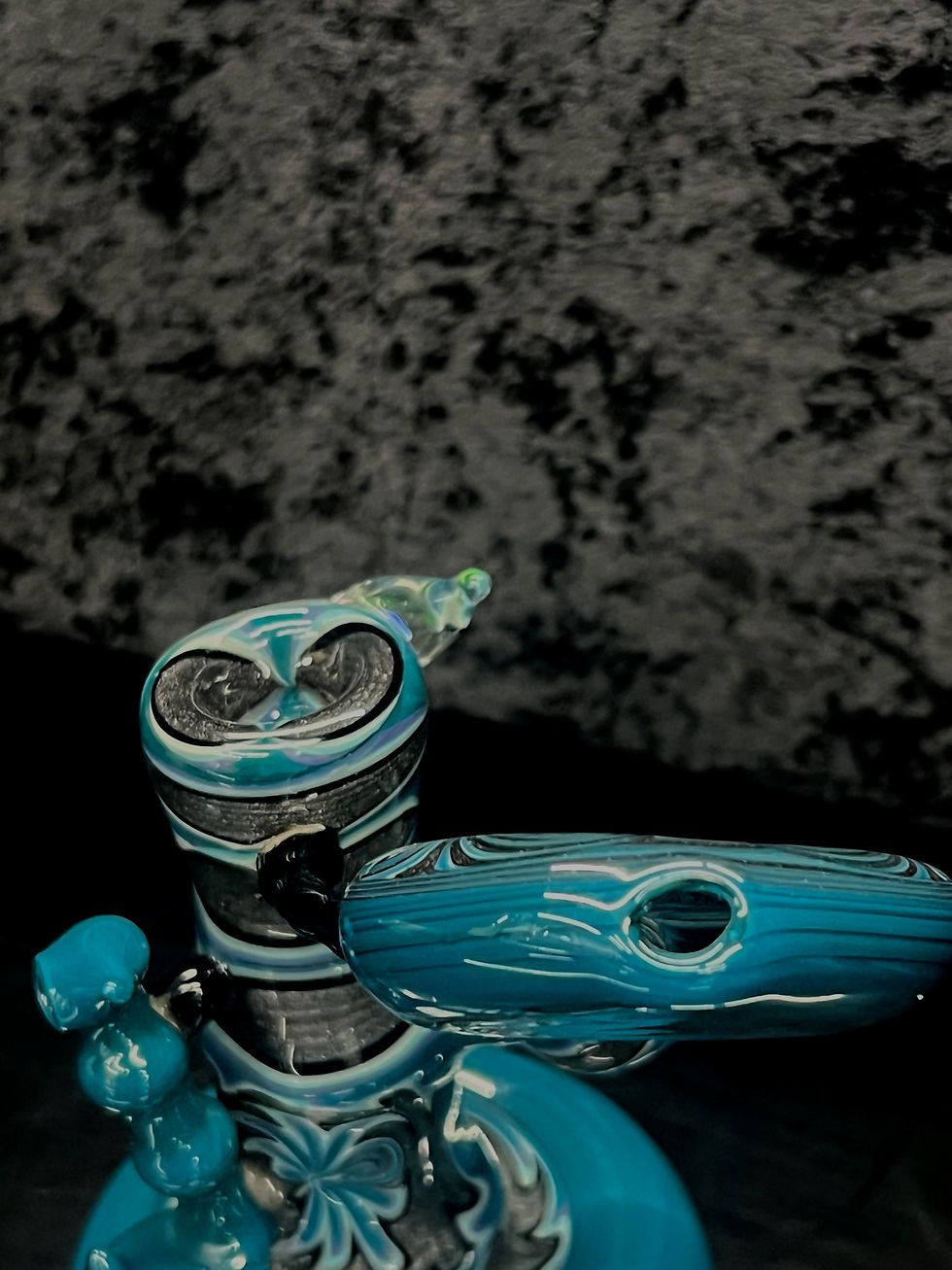 Thumbnail: Heady blue n black hand pipe