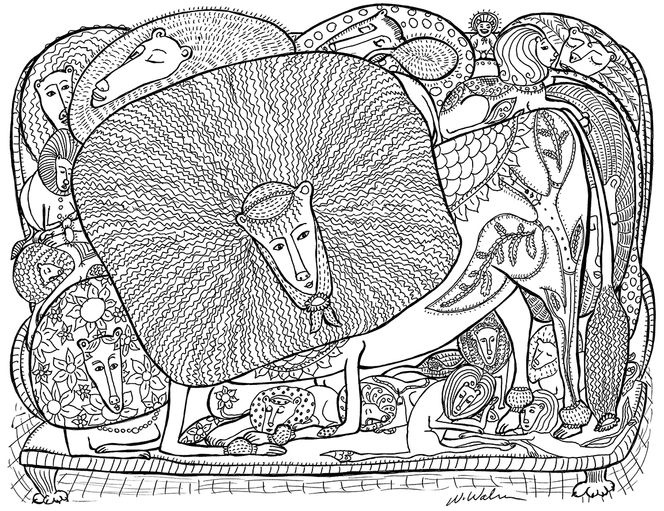 Wenderings are improvisational drawings  by Wendy Wahman