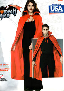 Red Cape Long Collar devil vampire