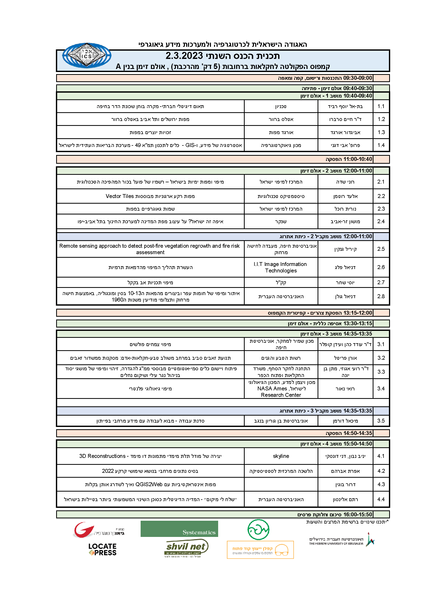 תכנית ההרצאות לכנס השנתי 2023 מתפרסמת. השנה, מבחר מענין של הרצאות וסדנת עבודה במקביל.  
