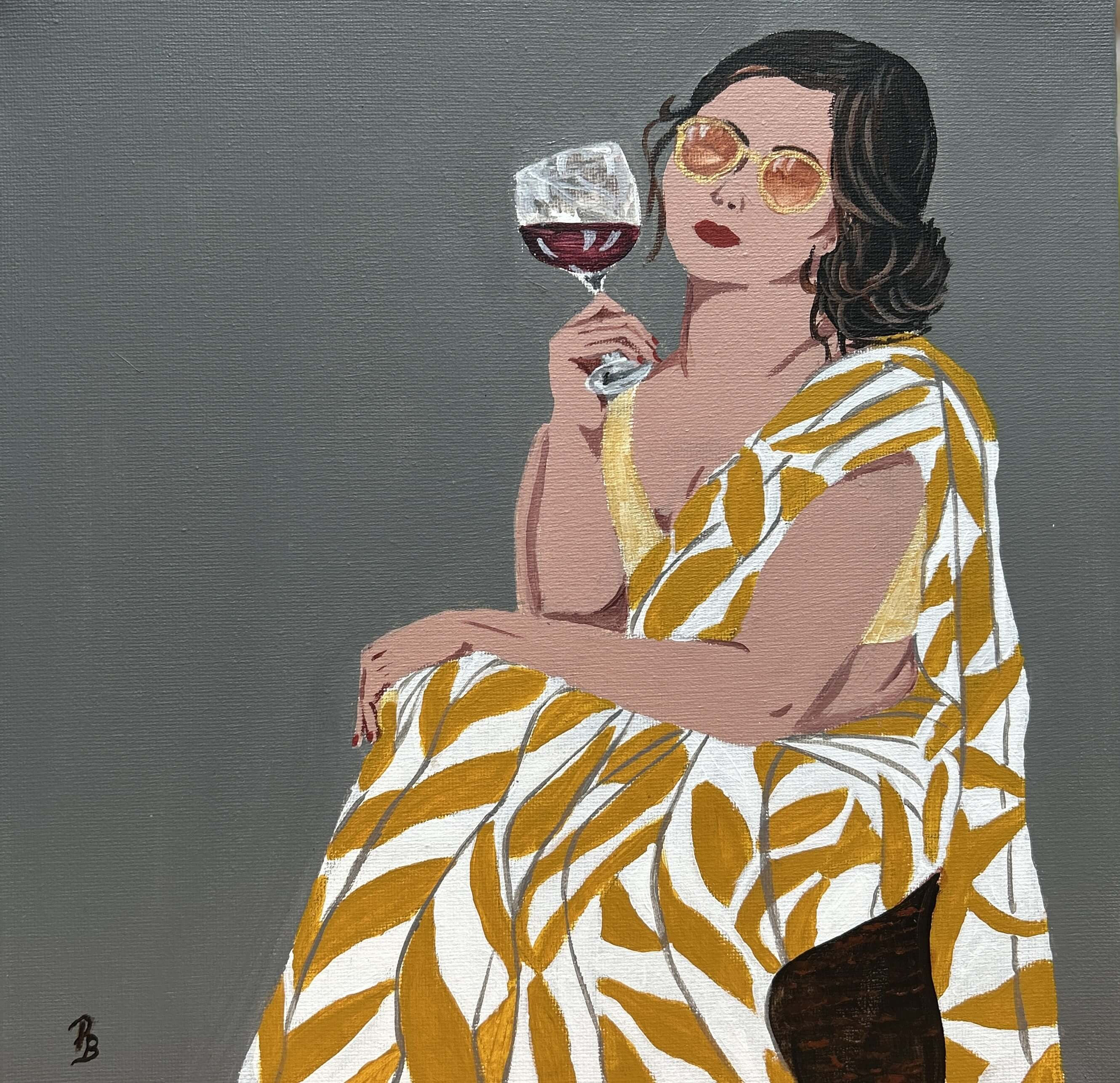 Yellow stripes saree