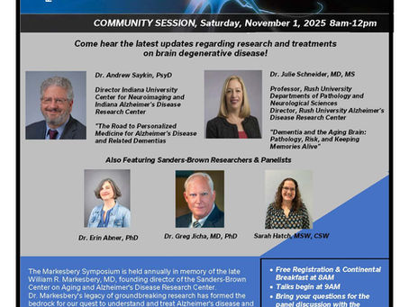 Markesbery Symposium on Aging & Dementia