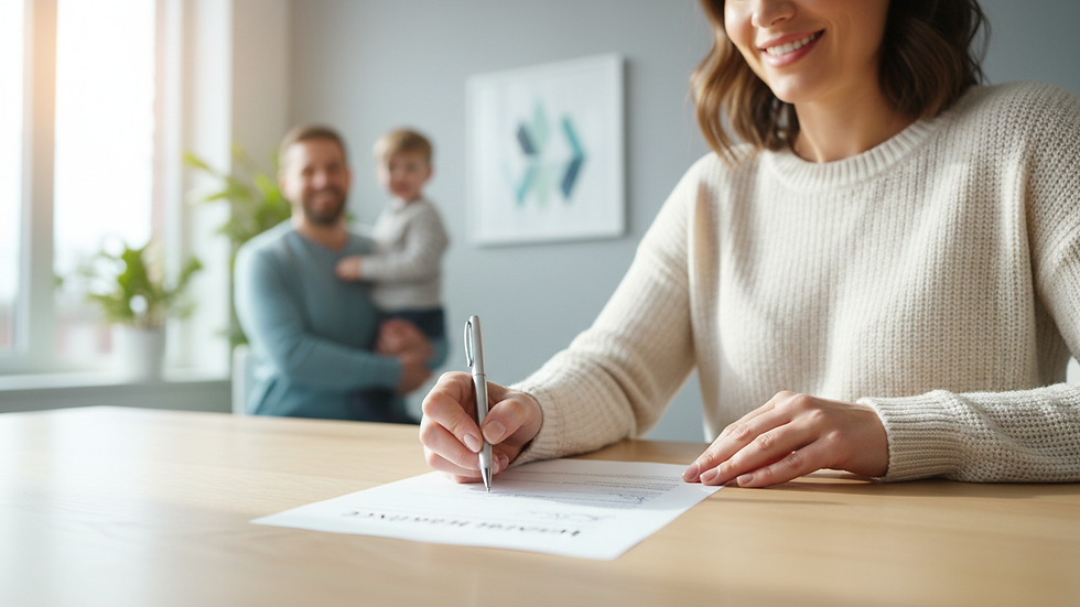 Close-up view of a person filling out a health insurance application form