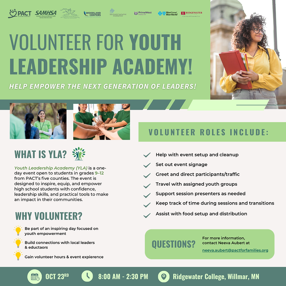 Volunteer Sign Up - Youth Leadership Academy 