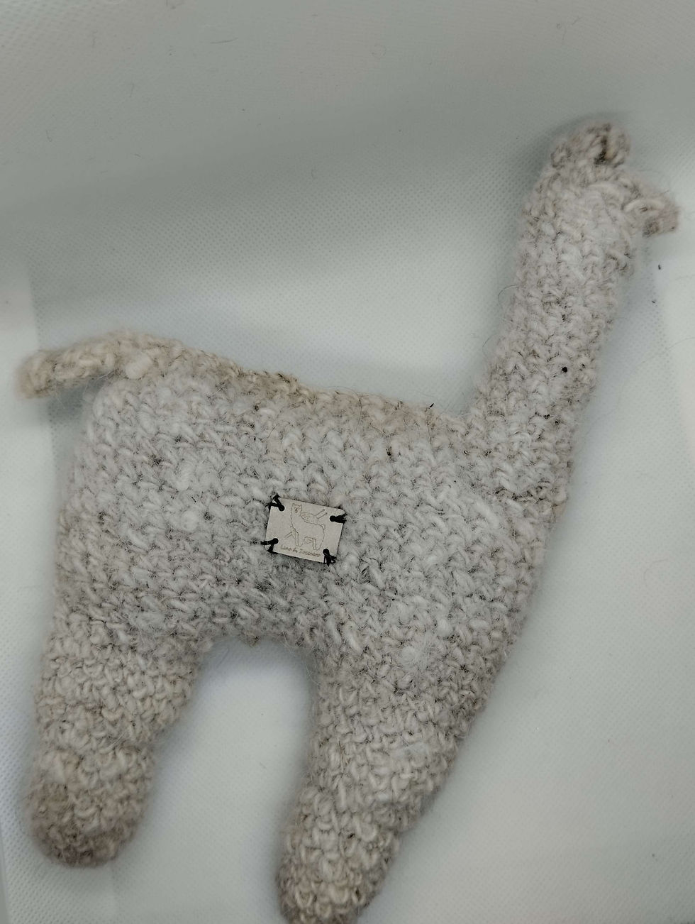 Miniatura: Pupazzo all'uncinetto in filato di fibra di alpaca - Andromeda  23 cm
