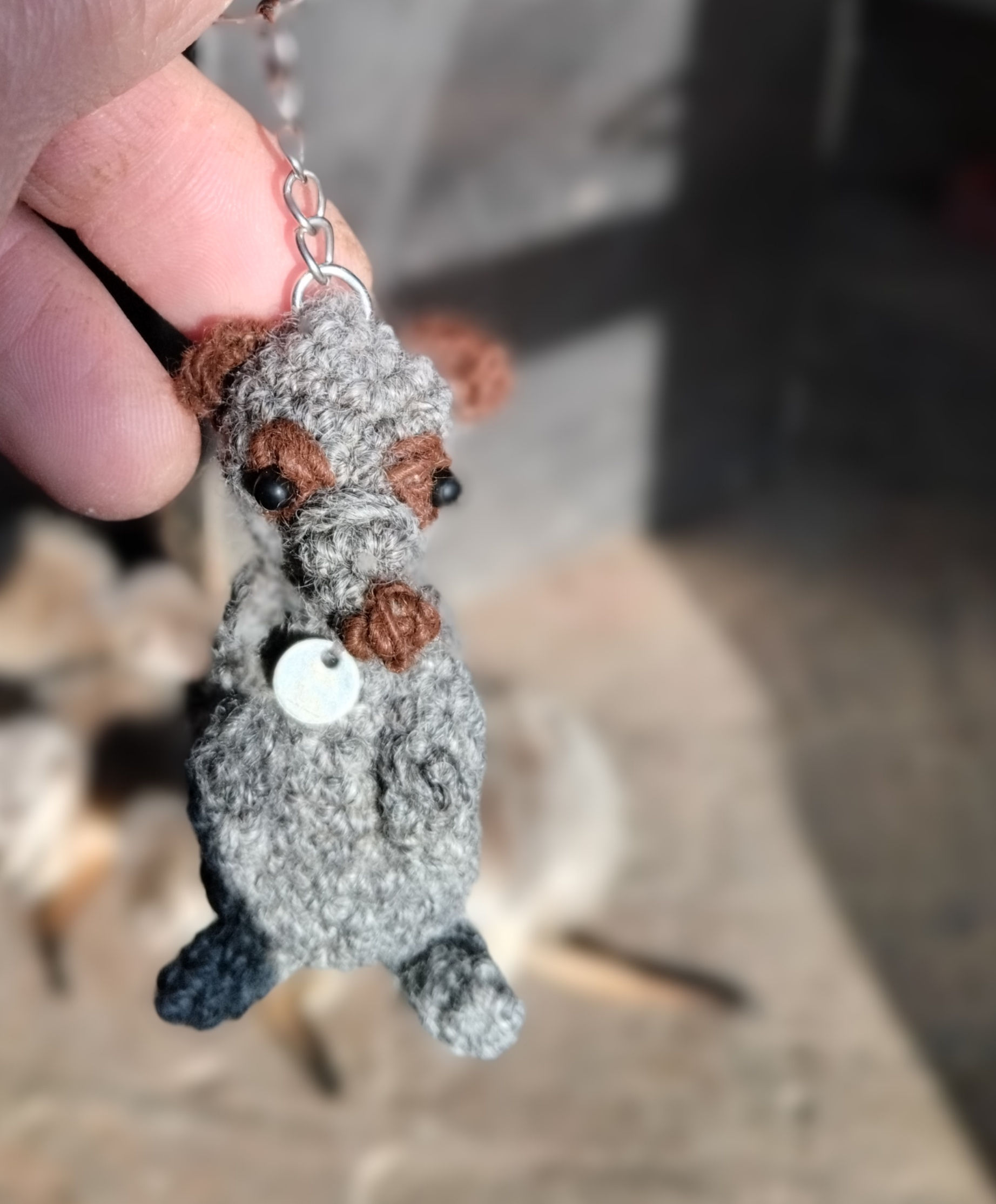 Portachiavi all'uncinetto in fibra di alpaca - Rugantino (Rugo)