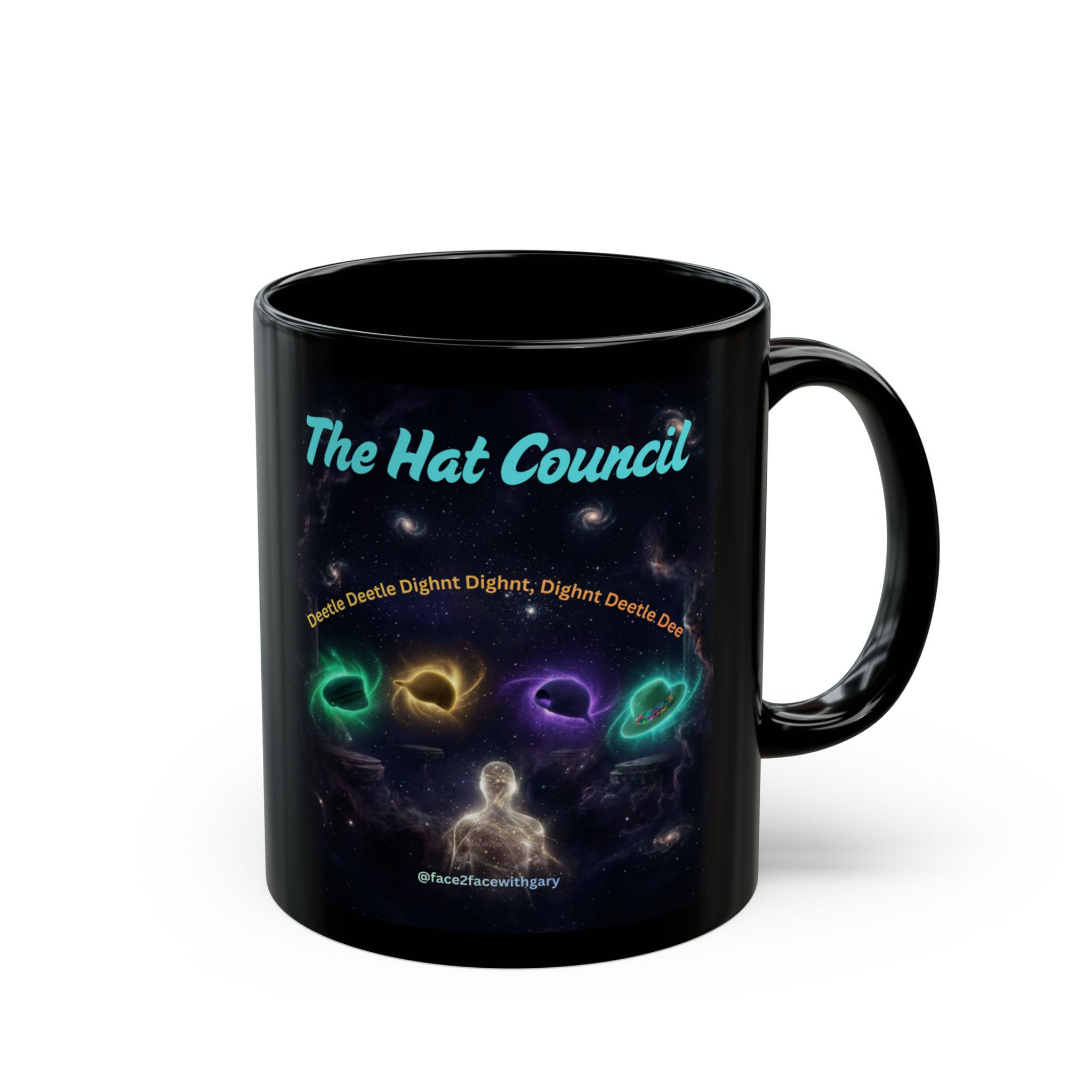 The Hat Council — Black Mug