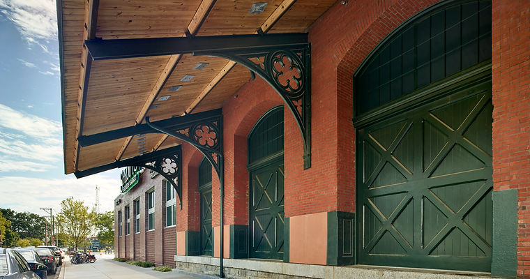 Old Freight doors and ornamental iron truss brackets-outlookers.jpg