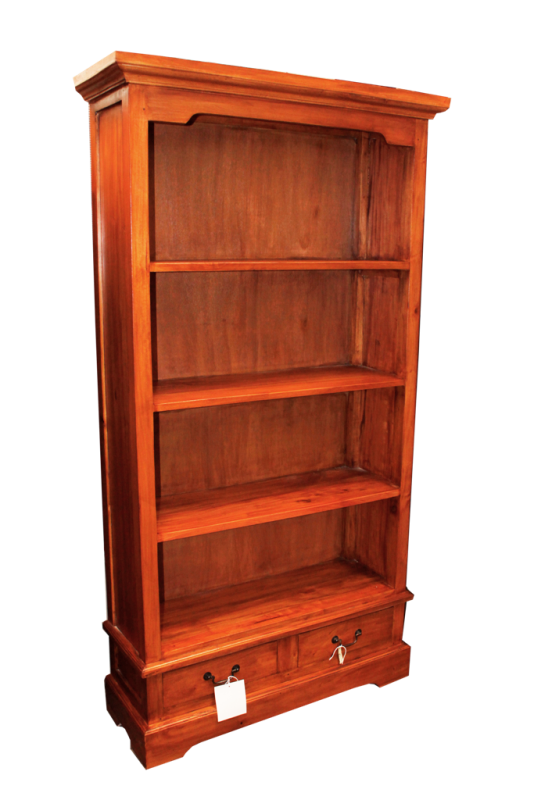 Surabaya 2 Drawer Rustic bookcase