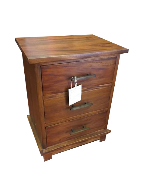 contempo 3 drawer bedside