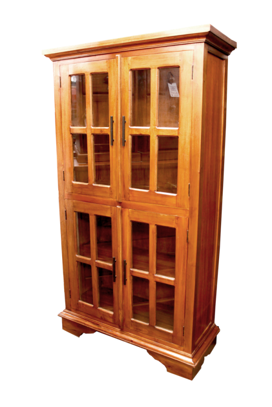 Surabaya Glass Java Cabinet Rustic