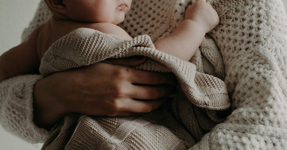 Mother holding baby