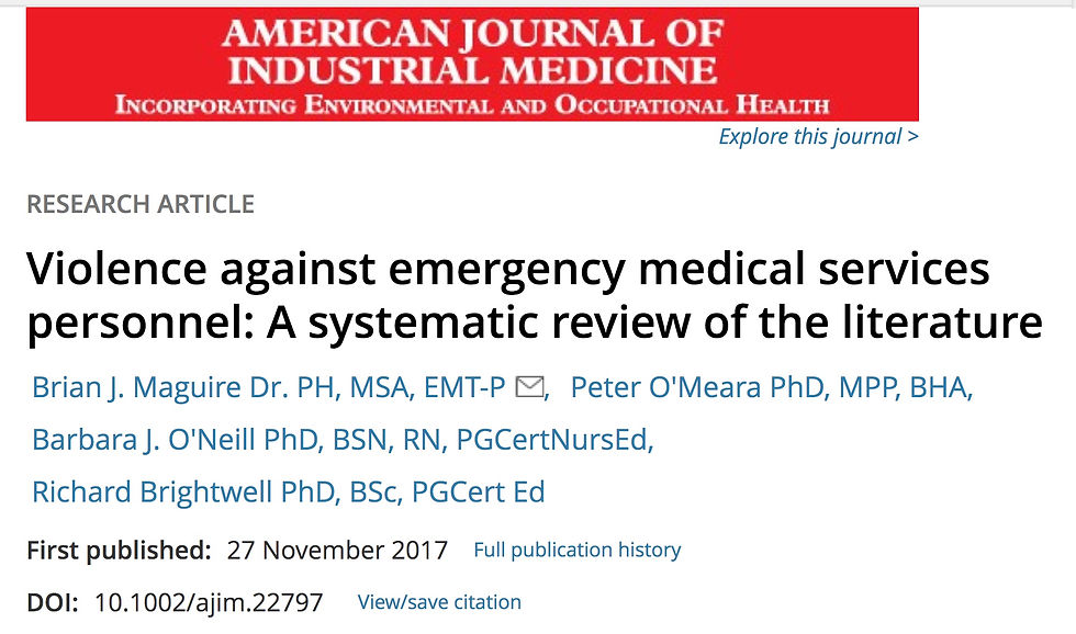 Violence Against EMS Personnel