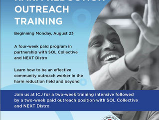 Institute for Community Justice Presents Harm Reduction Outreach Training