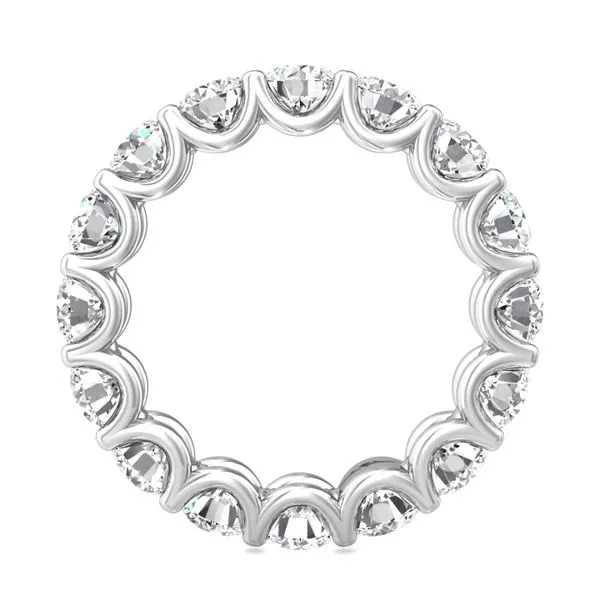 Thumbnail: 4ct AGI Certified Lab-Grown Diamond Eternity Ring 14K White or Yellow Gold