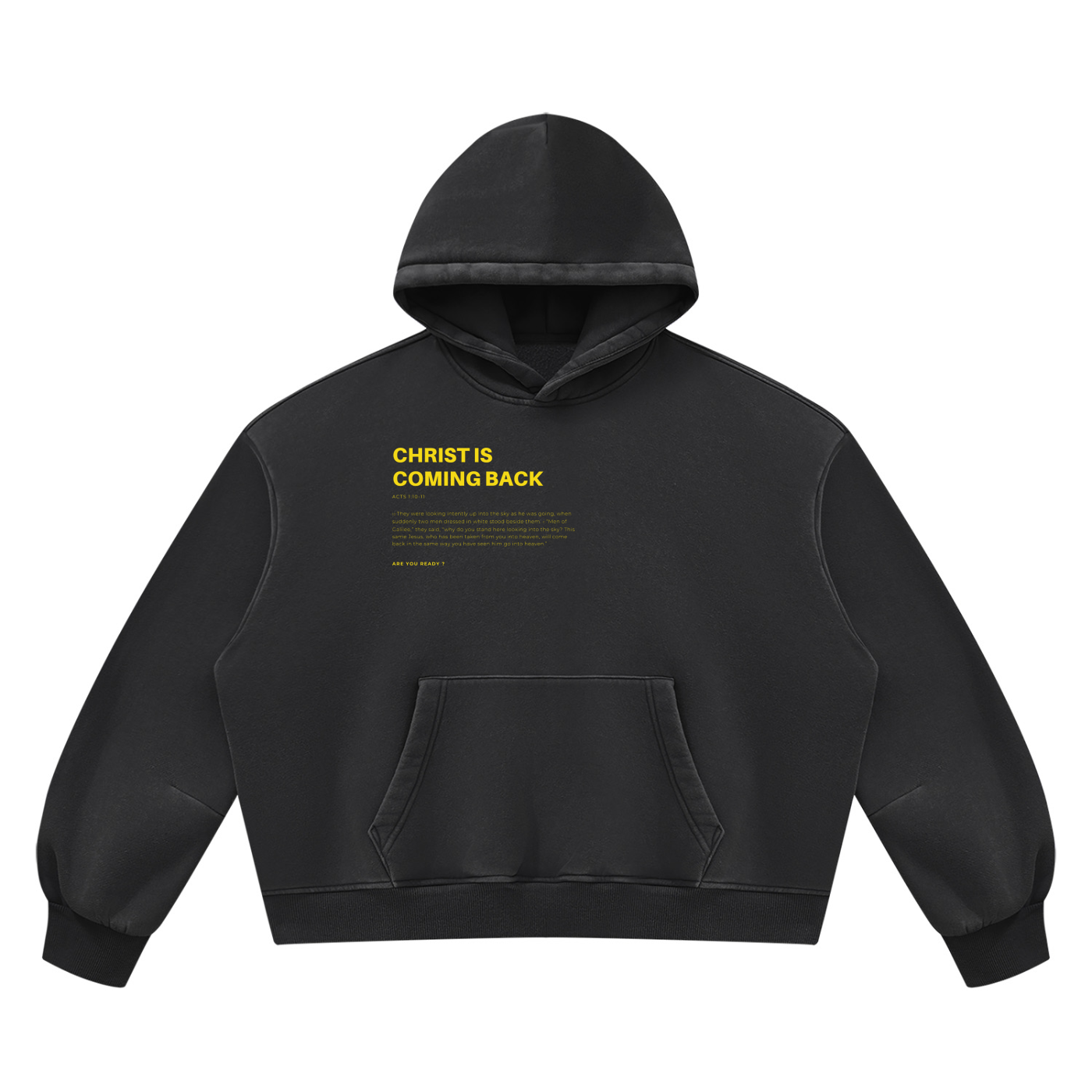 Christ Is Coming Back Boxy Fleece Hoodie
