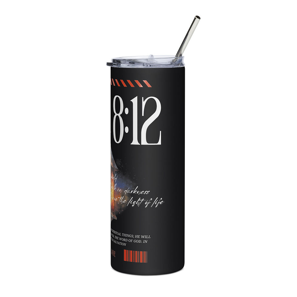 Thumbnail: Jogn 8:12 steel tumbler