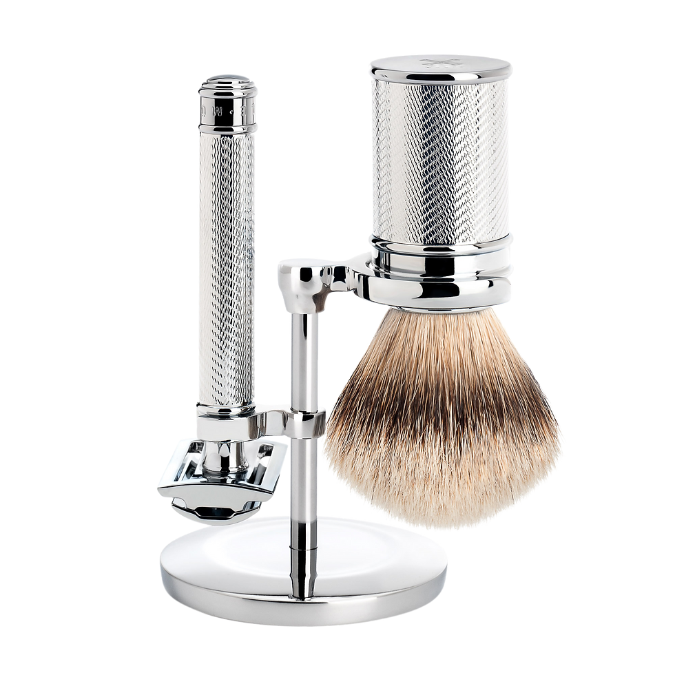 MÜHLE TRADITIONAL S 091 M 89 SR - סט סכין גילוח מסרק ופתוח ומברשת גירית